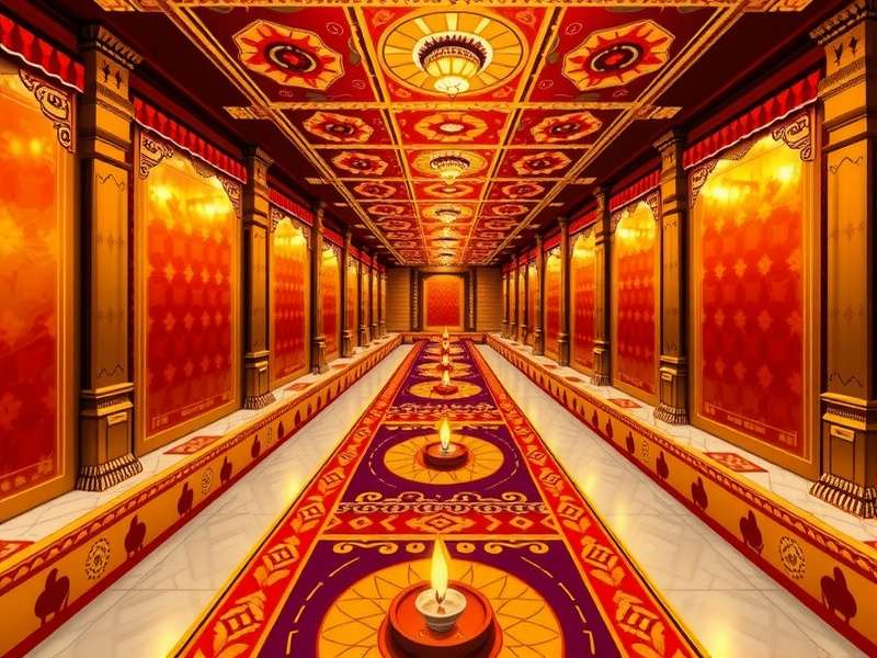 Diwali Themed Maze in Golden Labyrinth Run